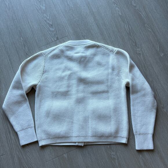 J Crew Four Pocket Cardigan Womens Small White Flaw - Picture 11 of 13